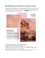 Sophisticated Wall Texture Ideas for Living Rooms