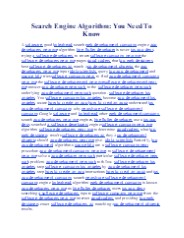 Search Engine Algorithm: You Need To Know