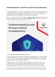 AI Market Research with Privacy & Ethical Considerations