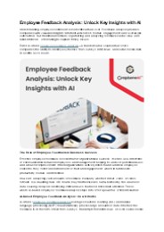Employee Feedback Analysis: Unlock Key Insights with AI