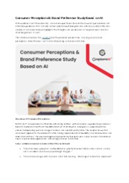 Consumer Perceptions & Brand Preference Study Based on AI