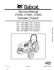 BOBCAT CT445 COMPACT TRACTOR Service Repair Manual Instant Download
