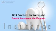 Best Practices for Successful Dental Insurance Verification