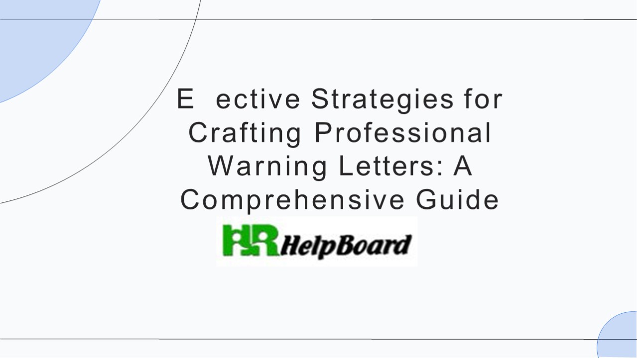 Warning letter for poor performance