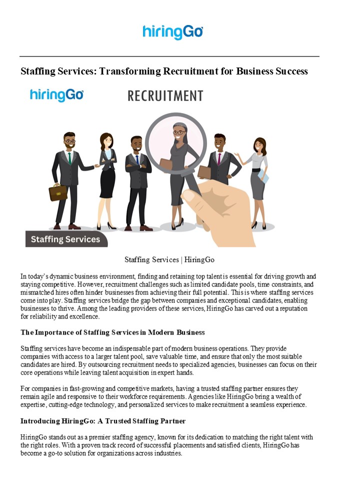 Staffing Services | HiringGo