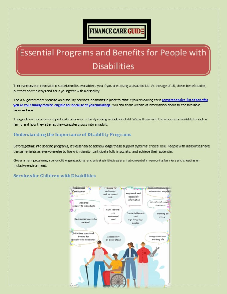 what benefits are there for people with disabilities