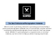 Professional Photographers Adelaide | Sorted Media