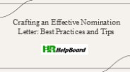 Employee of the Month Nomination Letter