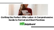 Simple Job Offer Letter Format in Word