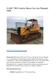 CASE 750 Crawler Dozer Service Manual PDF