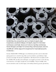 Carbon Steel Flanges are available in various dimensions.