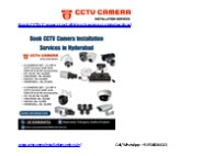 Book CCTV Camera Installation Services in Hyderabad