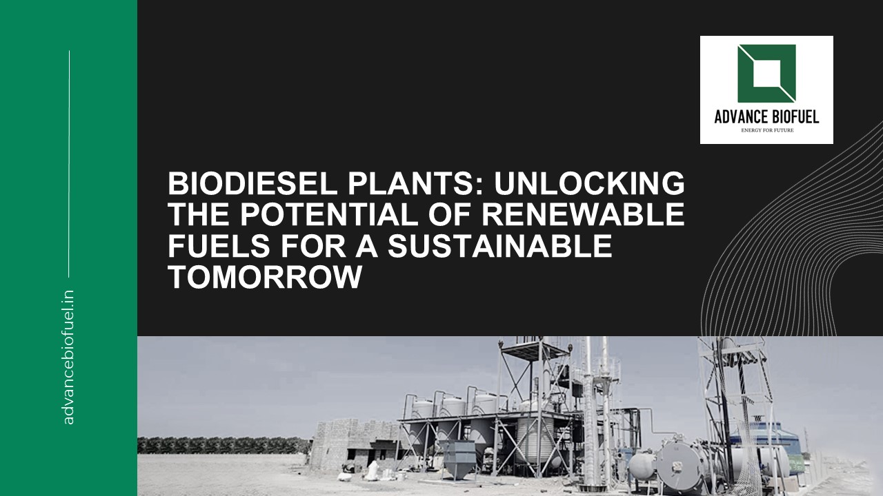 Biodiesel Plants: Unlocking the Potential of Renewable Fuels for a ...
