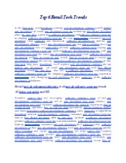 Top 6 Retail Tech Trends