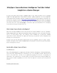Why Open Source Business Intelligence Tool Like Helical Insight
