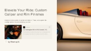 Elevate Your Ride Custom Caliper and Rim Finishes