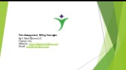 Pain Management Billing Strategies