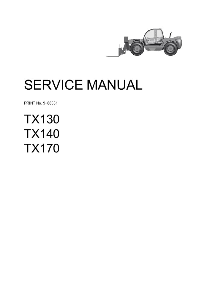 CASE TX130 TELESCOPIC HANDLER Service Repair Manual Instant Download