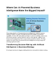 AI and BI: Transforming Supply Chain Management