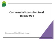 Commercial Loans for Small Businesses