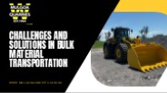 Challenges and Solutions in Bulk Material Transportation