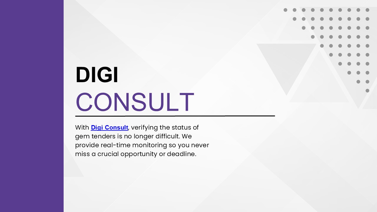 Get Gem Best Tender Status in India with Digi Consult