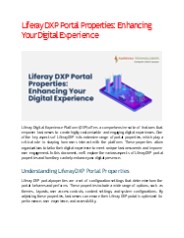 Liferay DXP Portal Properties Enhancing Your Digital Experience