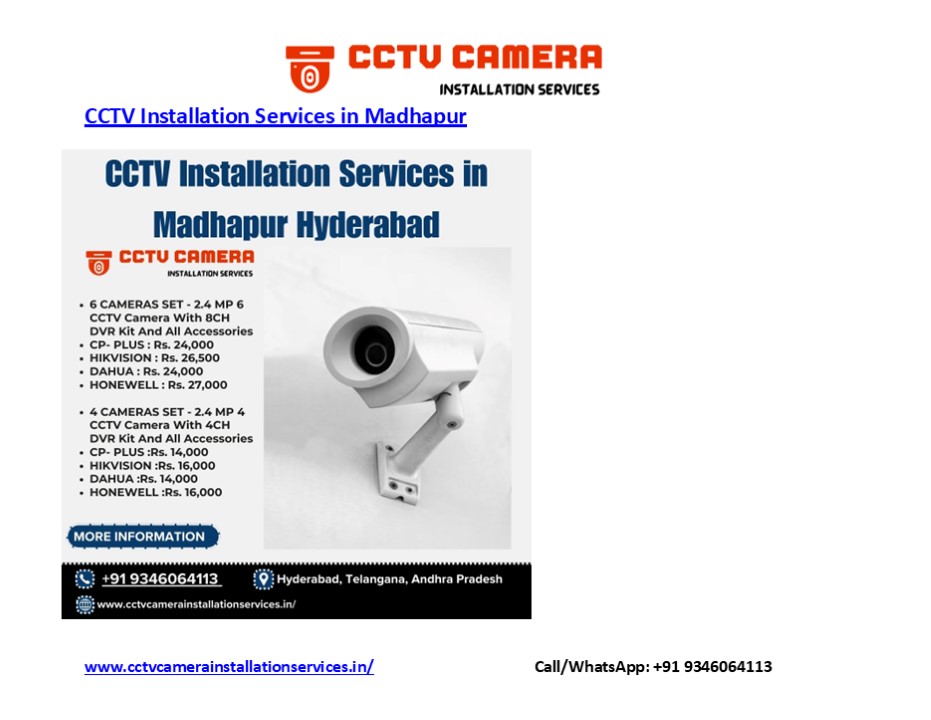 CCTV Installation Services in Madhapur