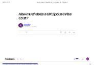 How much does a UK Spouse Visa Cost?