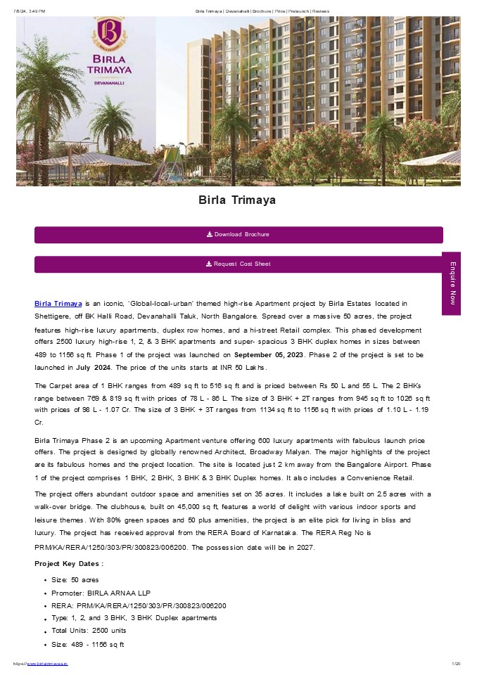 Proper Design Premium Apartment is launched in Bangalore