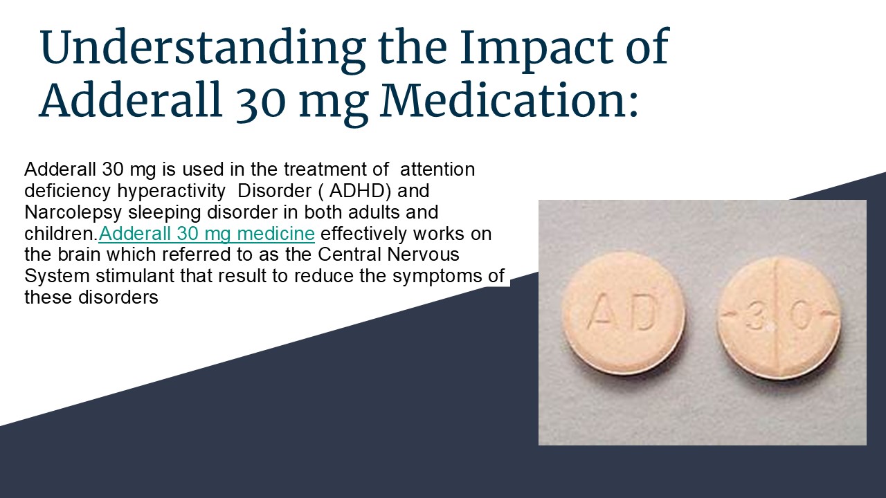 Understanding the Impact of Adderall 30 mg Medication