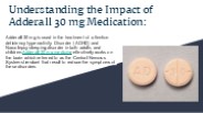 Understanding the Impact of Adderall 30 mg Medication