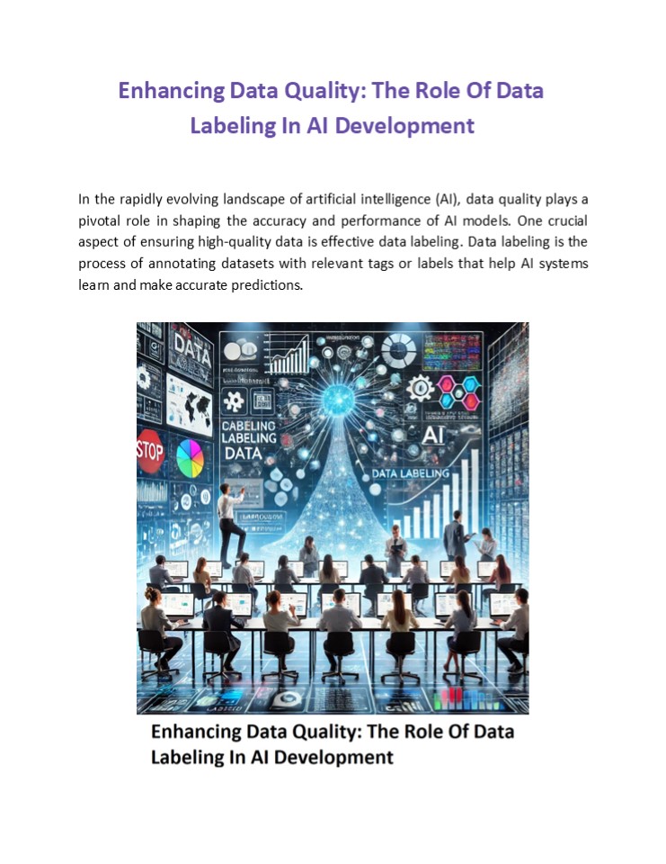 Enhancing Data Quality: The Role Of Data Labeling In AI Development