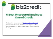 6 Best Unsecured Business Line of Credit