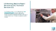 LG Washing Machine Repair Services in Dubai UAE