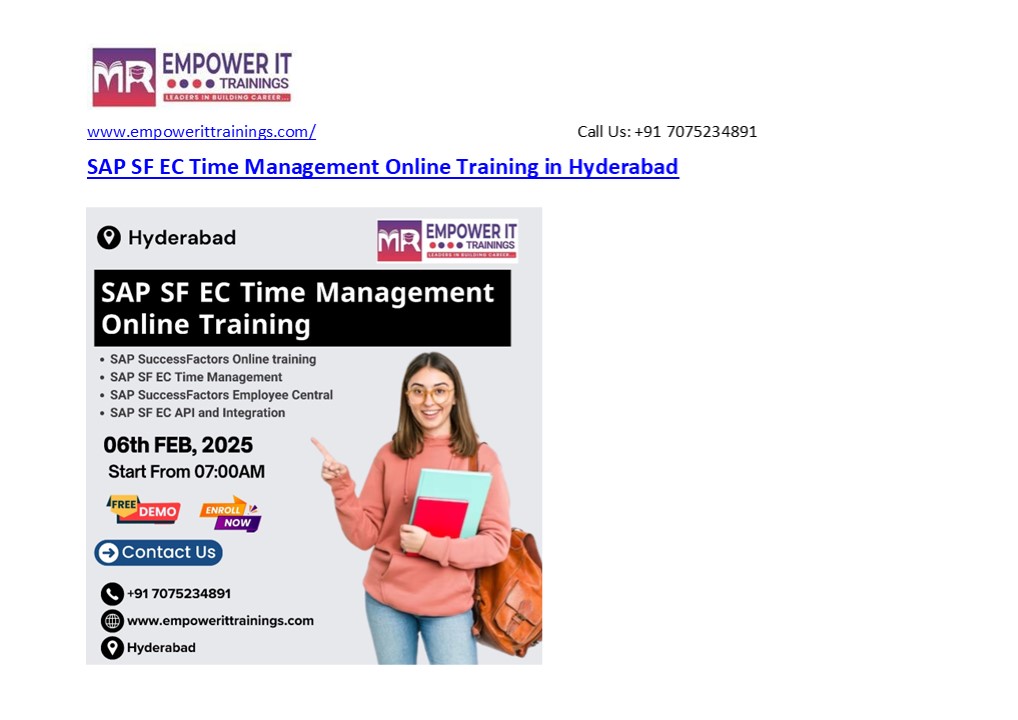SAP SF EC Time Management Online Training in Hyderabad