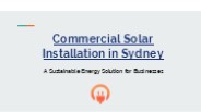 Commercial Solar Installation in Sydney