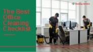 The Best Office Cleaning Checklist