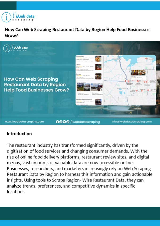 Web Scraping Restaurant Data by Region to Help Food Businesses Grow