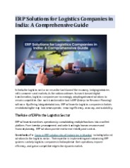 ERP Systems: Driving Transportation Industries into the Future