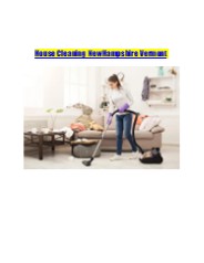 House Cleaning New Hampshire Vermont