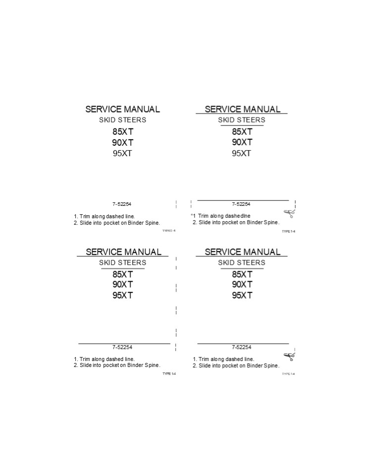 CASE 90XT Skid Steers Service Repair Manual Instant Download