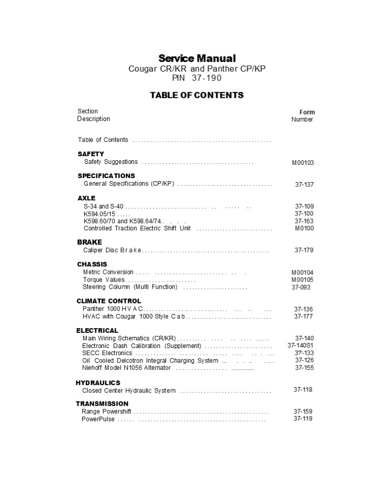 CASE KP-1325 Tractor Service Repair Manual Instant Download