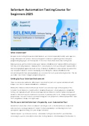 Selenium automation testing courses for beginners 2025