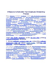 4 Reasons to Automate Your Employee Onboarding Process
