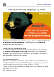Looking For Smarter Targeting? Try Intent!