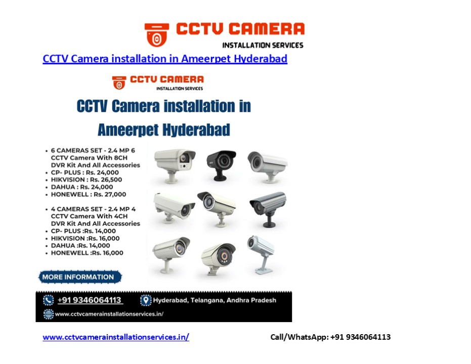CCTV Camera installation in Ameerpet Hyderabad