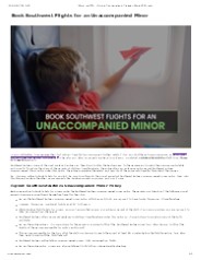Book Southwest Flights for an Unaccompanied Minor
