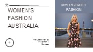 Women's Fashion Australia Myer Street Fashion