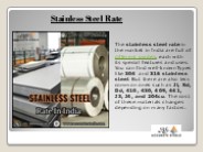 Stainless Steel Rate - Accurate Steels